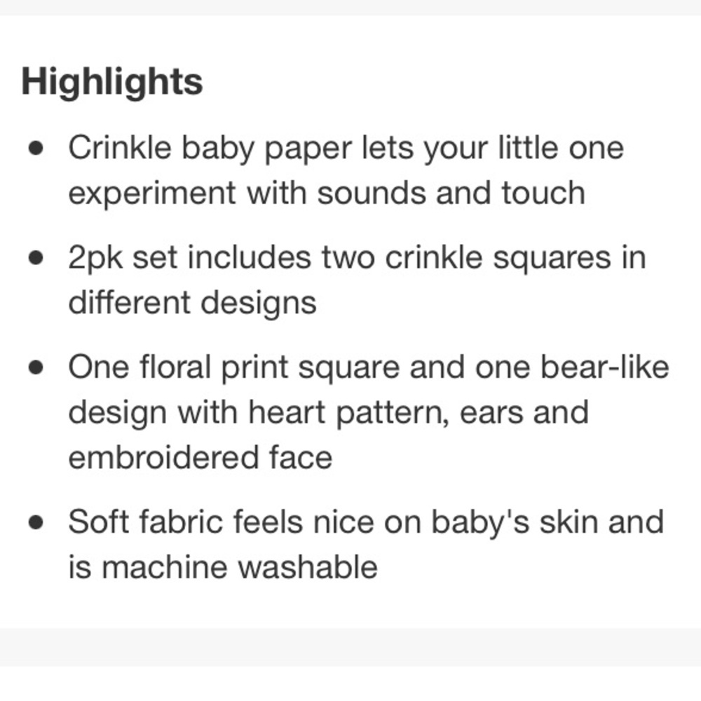 Crinkle Baby Paper 2pk - Cloud Island Pink - Picture 3 of 5